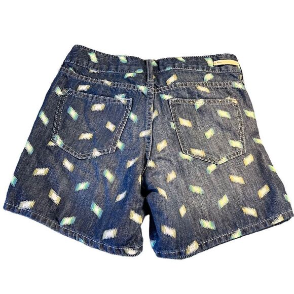 Anthropologie Pilcro Artstroke Stet Fit Jean Shorts High Waist Linen Denim 25 - Picture 4 of 11